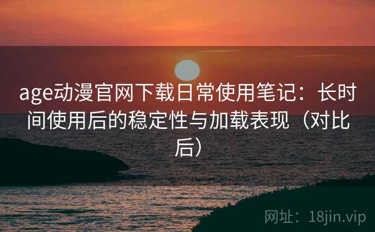 age动漫官网下载日常使用笔记：长时间使用后的稳定性与加载表现（对比后）
