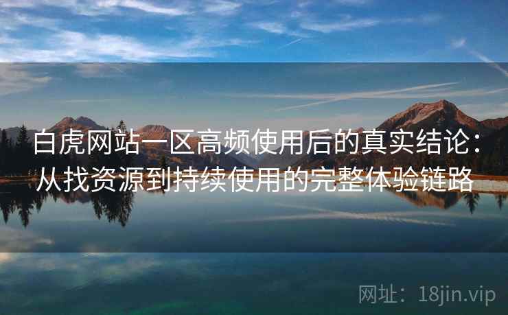 白虎网站一区高频使用后的真实结论：从找资源到持续使用的完整体验链路