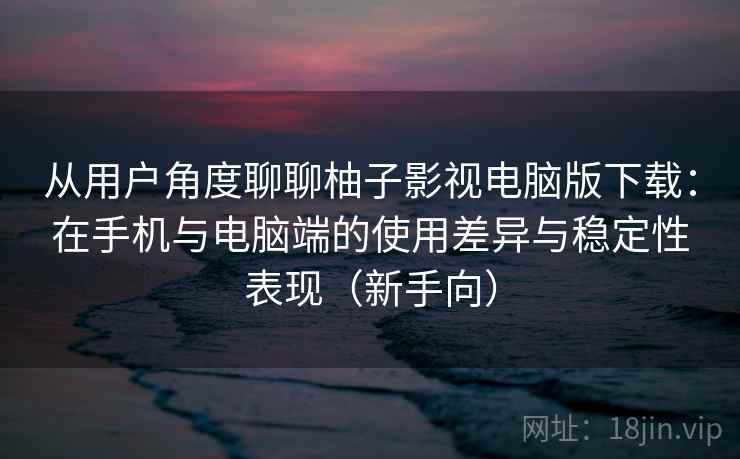从用户角度聊聊柚子影视电脑版下载：在手机与电脑端的使用差异与稳定性表现（新手向）